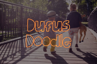 Font Choice That Speaks Volumes: Dufus Doodle in Action